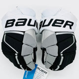 Providence College Friars Bauer Vapor Hyperlite Hockey Gloves-13"-Grey Clarino Palms