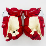 New Retro NJ Devils Bauer Supreme Ultrasonic Hockey Gloves-13"-Custom Flex Cuff