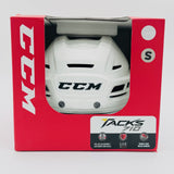 New NHL Pro Stock CCM Supertacks 710 Hockey Helmet-Small-White