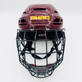 CCM Resistance Hockey Helmet-Medium-Maroon-CCM 580 Cage Large