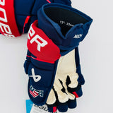 New Team USA Bauer Supreme MACH Hockey Gloves-USA Hockey Logo-13"