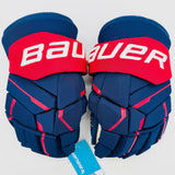 New Team USA Bauer Supreme MACH Hockey Gloves-USA Hockey Logo-13"