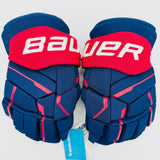New Team USA Bauer Supreme MACH Hockey Gloves-USA Hockey Logo-14"
