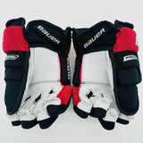 New Ohio State Bauer Pro Series Hockey Gloves-12"-Grey Clarino Palms
