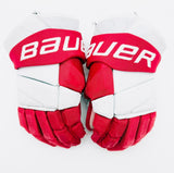 Boston University Bauer Vapor Hyperlite Hockey Gloves-15"-Single Layer Palms