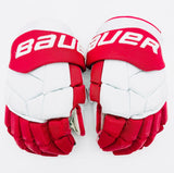Boston University Bauer Supreme Mach Hockey Gloves-15"-Single Layer Palm