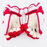 Boston University Bauer Supreme Mach Hockey Gloves-14"-Single Layer Palm