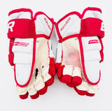 Boston University Bauer Pro Series Hockey Gloves-14"-Single Layer Palms