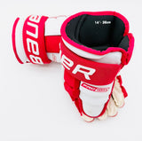 Boston University Bauer Pro Series Hockey Gloves-14"-Single Layer Palms