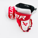 Boston University Bauer Vapor Hyperlite Hockey Gloves-14"-Single Layer Palms
