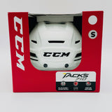 New NHL Pro Stock CCM Supertacks 710 Hockey Helmet-Small-White