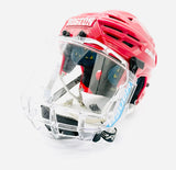 Custom Boston University Bauer Re-Akt 150 Hockey Helmet-Medium-Bauer Bubble-Red