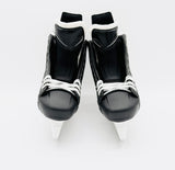 New Custom White CCM JetSpeed FT8 Pro Hockey Skates-7 3/4 D/A-280-Custom White Tongues-LS Pulse Ti-No Insoles