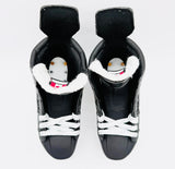 New Custom White CCM JetSpeed FT8 Pro Hockey Skates-7 3/4 D/A-280-Custom White Tongues-LS Pulse Ti-No Insoles