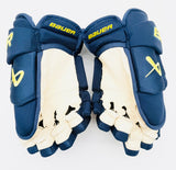 New U of Michigan Bauer Vapor Flylite Hockey Gloves-15"-Single Layer Palms