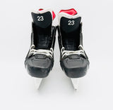 Custom Red CCM JetSpeed FT4 Pro Hockey Skates-8.5 D/A-271-Black StepSteel-Reload Runner-No Insoles