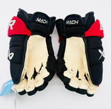 New Custom Black OHIO State Bauer Supreme Mach Hockey Gloves-13"-Single Layer Palms-Vapor Cuff