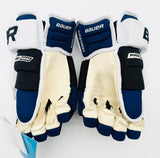 Nearly New Custom Tampa Bay Lightning Reverse Retro Bauer Pro Series Hockey Gloves-14"-Single Layer Palms