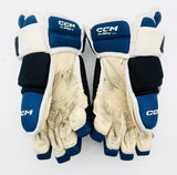 Custom Tampa Bay Lightning Reverse Retro CCM HG97 Hockey Gloves-14"-Single Layer Palms