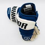Custom Tampa Bay Lightning Warrior Covert QRE Pro Hockey Gloves-14"-Single Layer Palms-Cut Thumbs