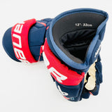 New Custom Team USA Bauer Supreme Machs Hockey Gloves-13"-Single Layer Palms-Floating Cuff