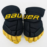 New VGK Bauer Supreme Ultrasonic Hockey Gloves-13"-Custom Floating Cuff-Grey Clarino Palms
