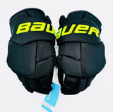New Dallas Stars BLACKOUT Bauer Supreme Mach Pro Hockey Gloves-14"-Single Layer Palm
