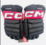 New Northeastern NCAA Stock CCM HGP43XP Hockey Gloves-13"-Single Layer Palms