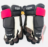 New Northeastern NCAA Stock CCM HGP43XP Hockey Gloves-13"-Single Layer Palms
