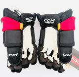 New Northeastern NCAA Stock CCM XF Pro Hockey Gloves-13"-Single Layer Palms