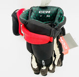 New Northeastern NCAA Stock CCM FTW Hockey Gloves-14"-Single Layer Palm