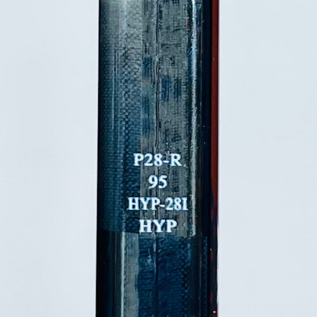 Custom Red Bauer Vapor Hyperlite Hockey Stick-RH-95 Flex-P28-Grip-+6" Extension