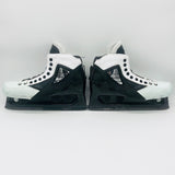 Custom White & Black True Custom Pro Goalie Skates-10 D/A-Shift DLC Black Steel