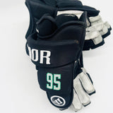 Game Used Custom Matt Duchene Warrior Hockey Gloves-14"-Digital Palms-Leather Palm Patch