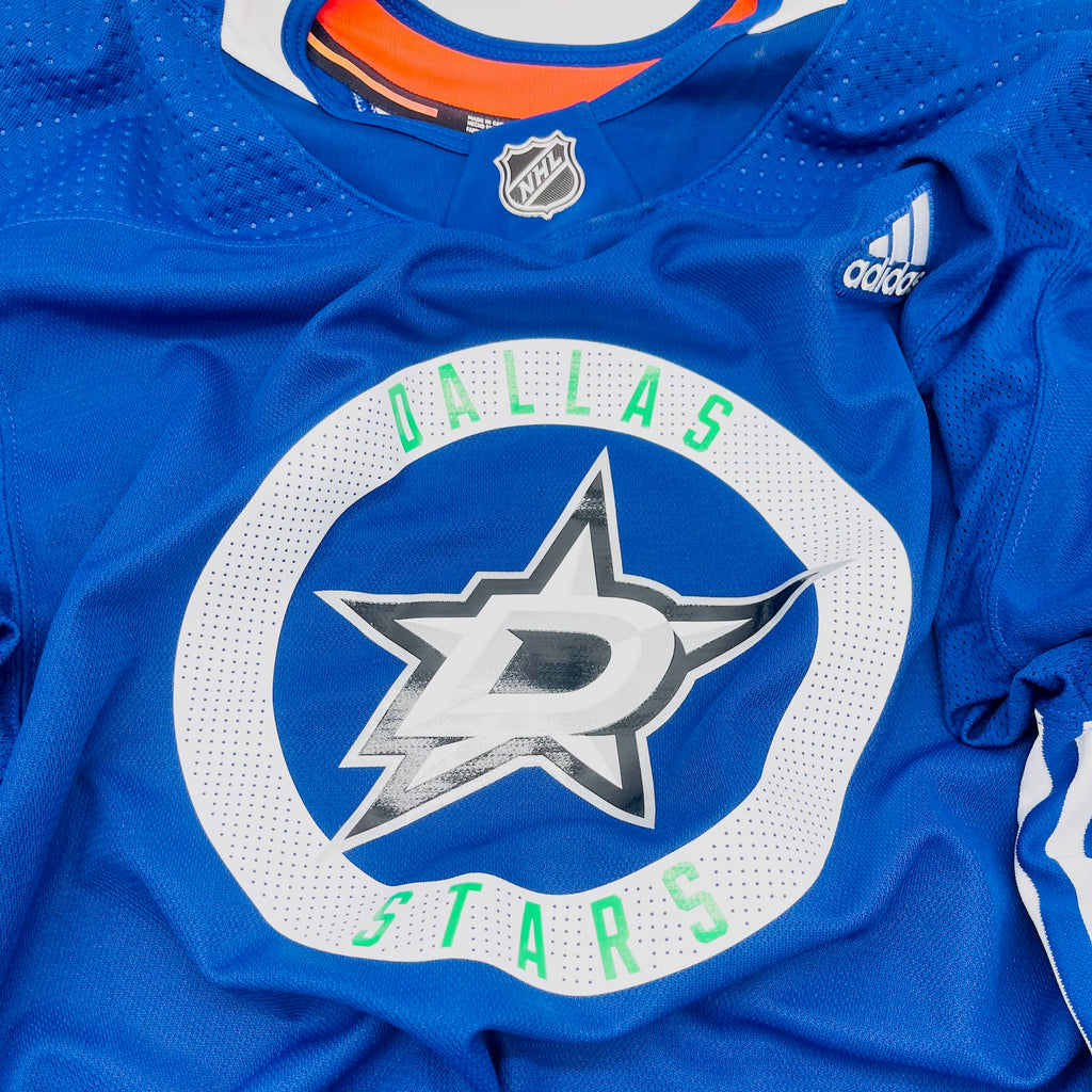 New Dallas Stars MIC Adidas Practice Hockey Jersey-Blue-58