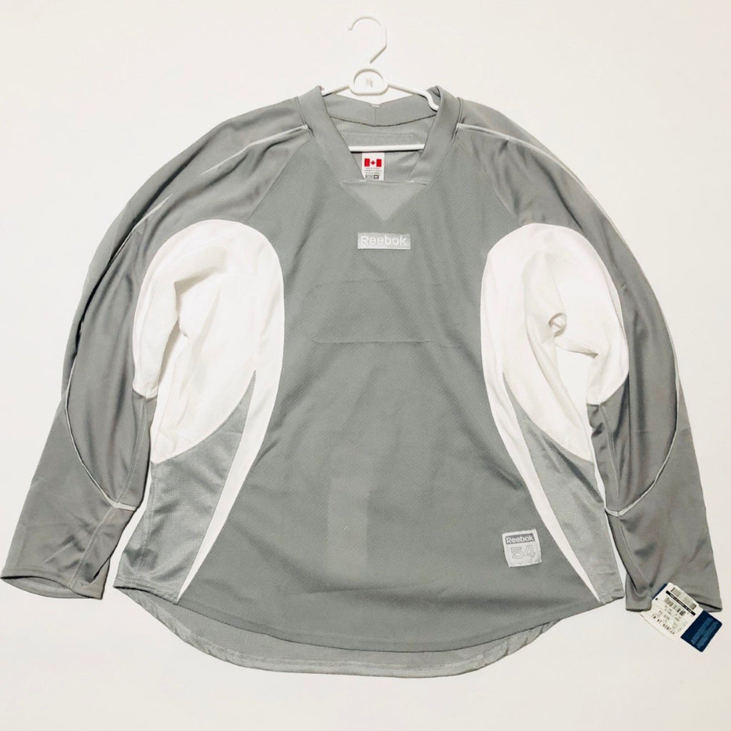 CCM/RBK Reebok Edge Practice Jersey  Size 54-Grey & White (Removed CHL Crest)